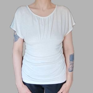 IzByer White Short Sleeve Top Women's Medium
